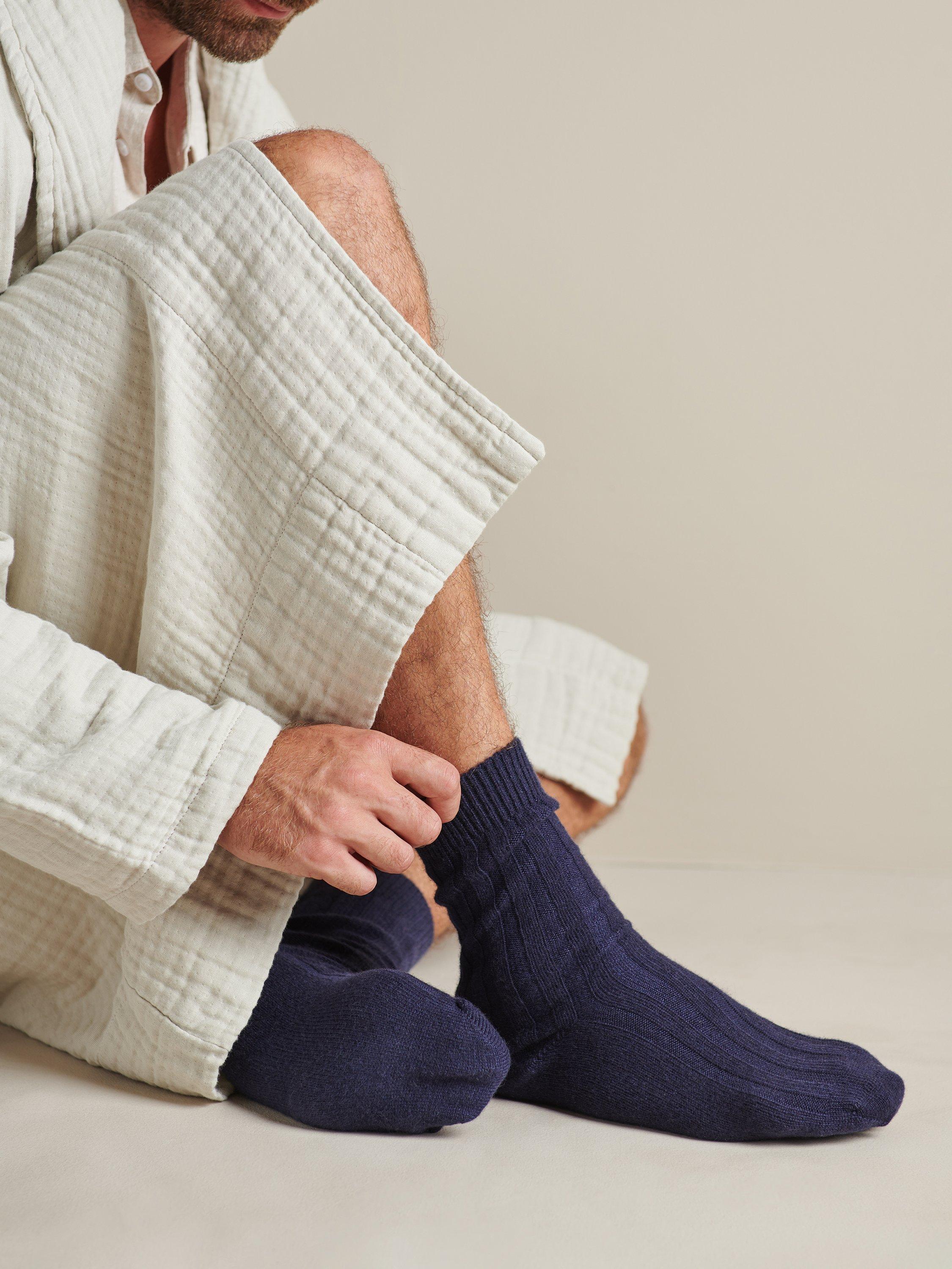 Bedfolk Ribbed Cashmere Socks 1 Pair - British product