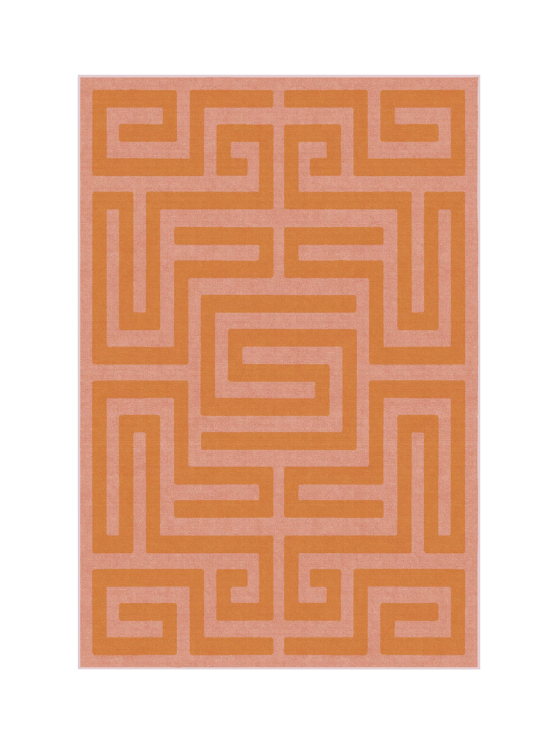 Ruggable Maze Rug, Pink/Orange, L90 x W60cm