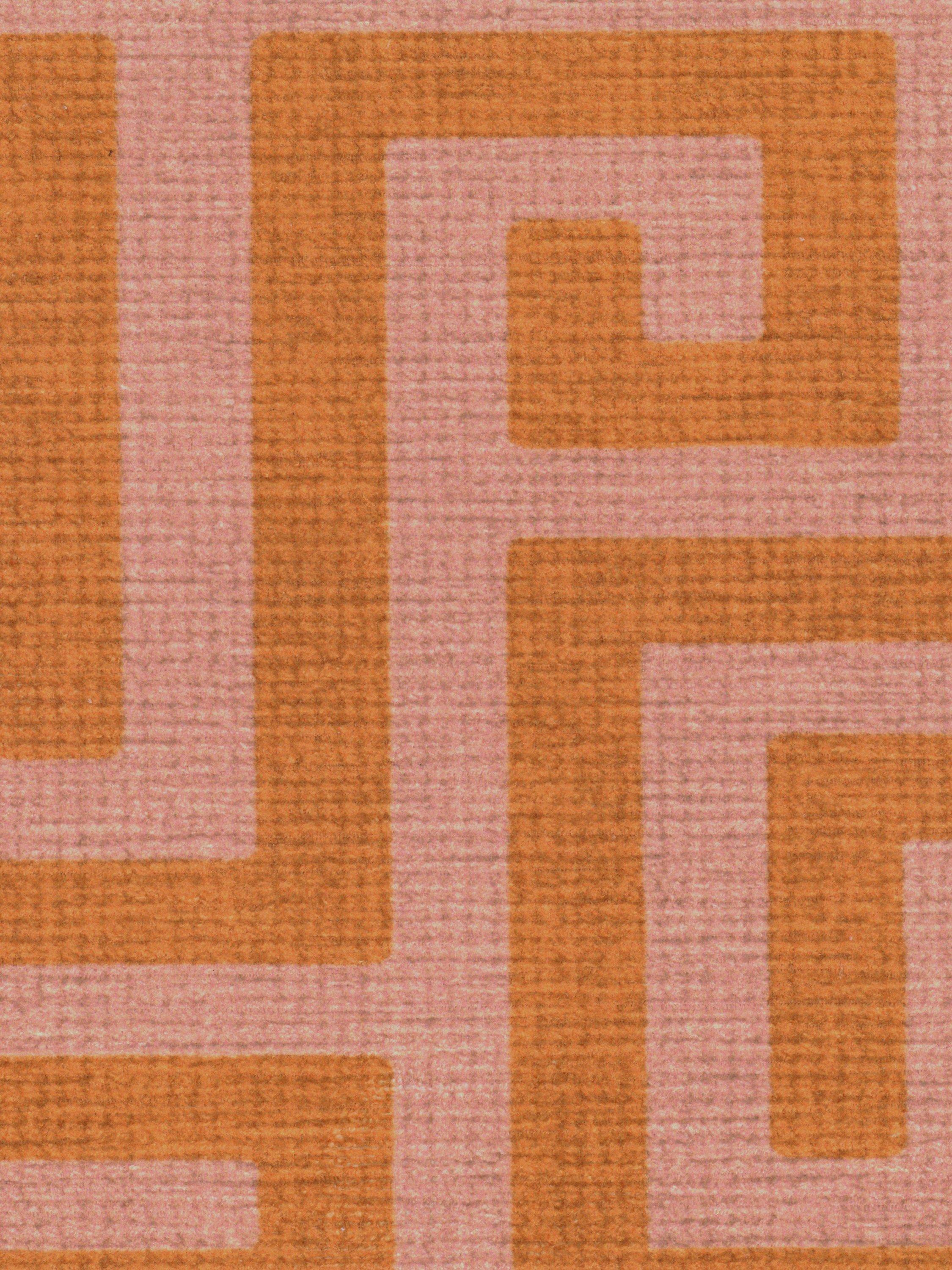 Ruggable Maze rug pink orange 90x60cm, UK version
