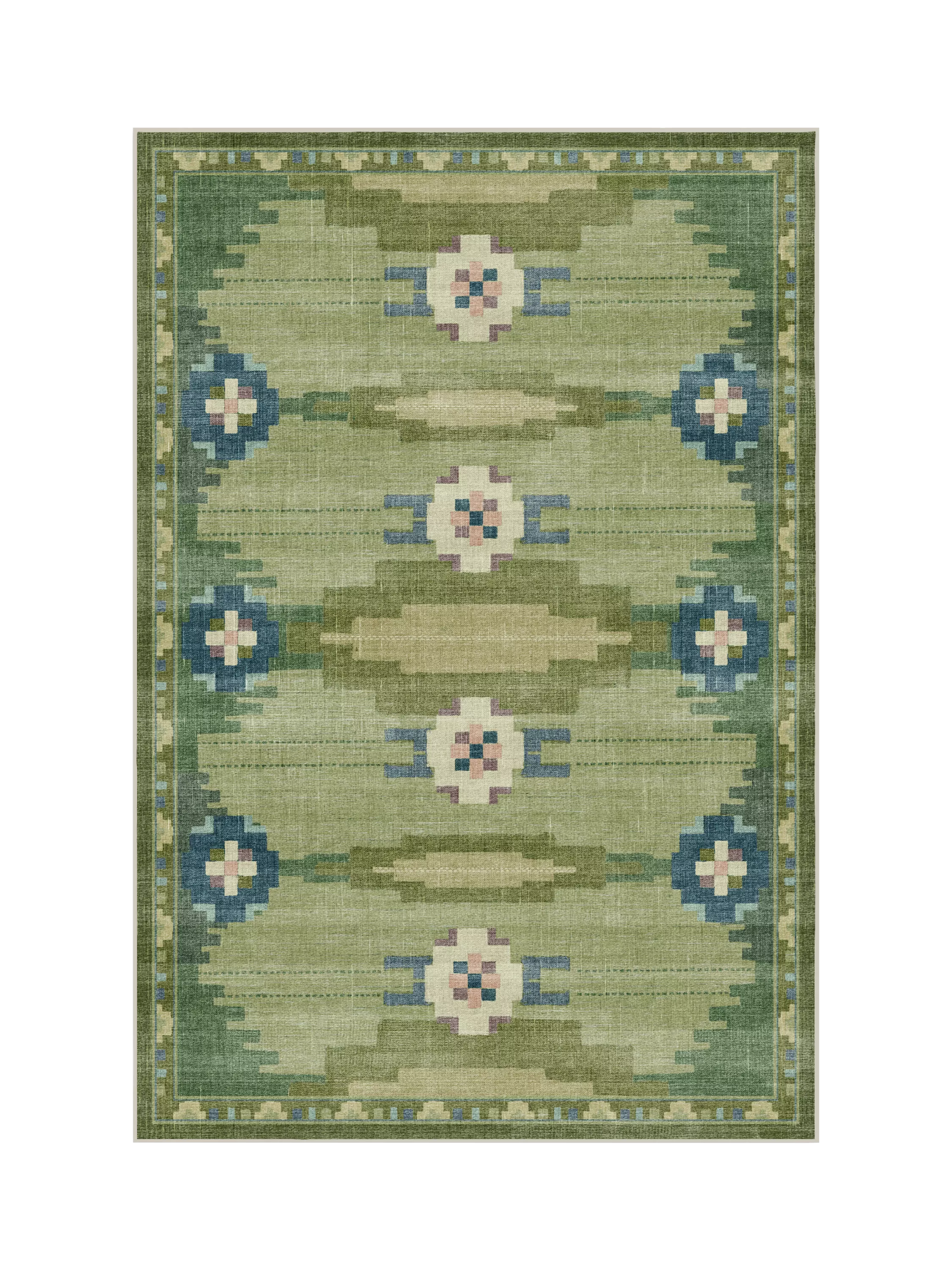 Ruggable Annika rug green 90x60cm, UK version