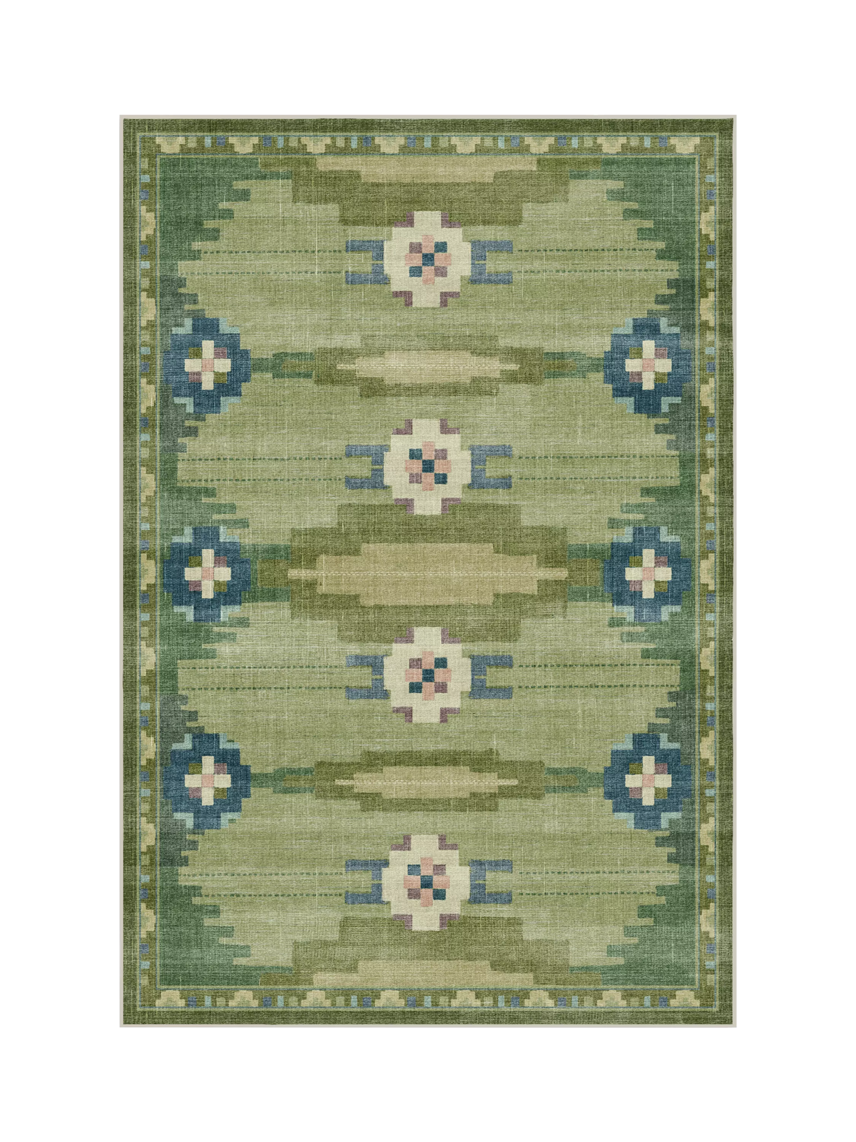 Ruggable Annika rug green 90x60cm, UK version