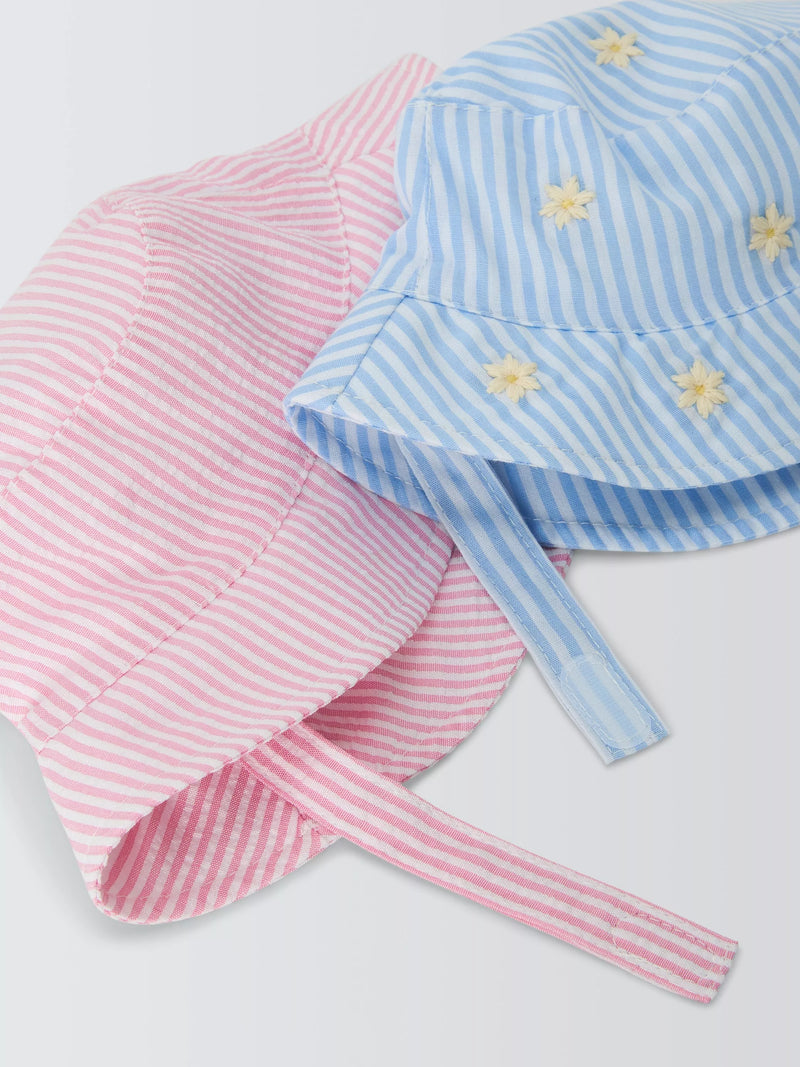 John Lewis baby bucket hats Daisy/Stripe pack of 2, UK version
