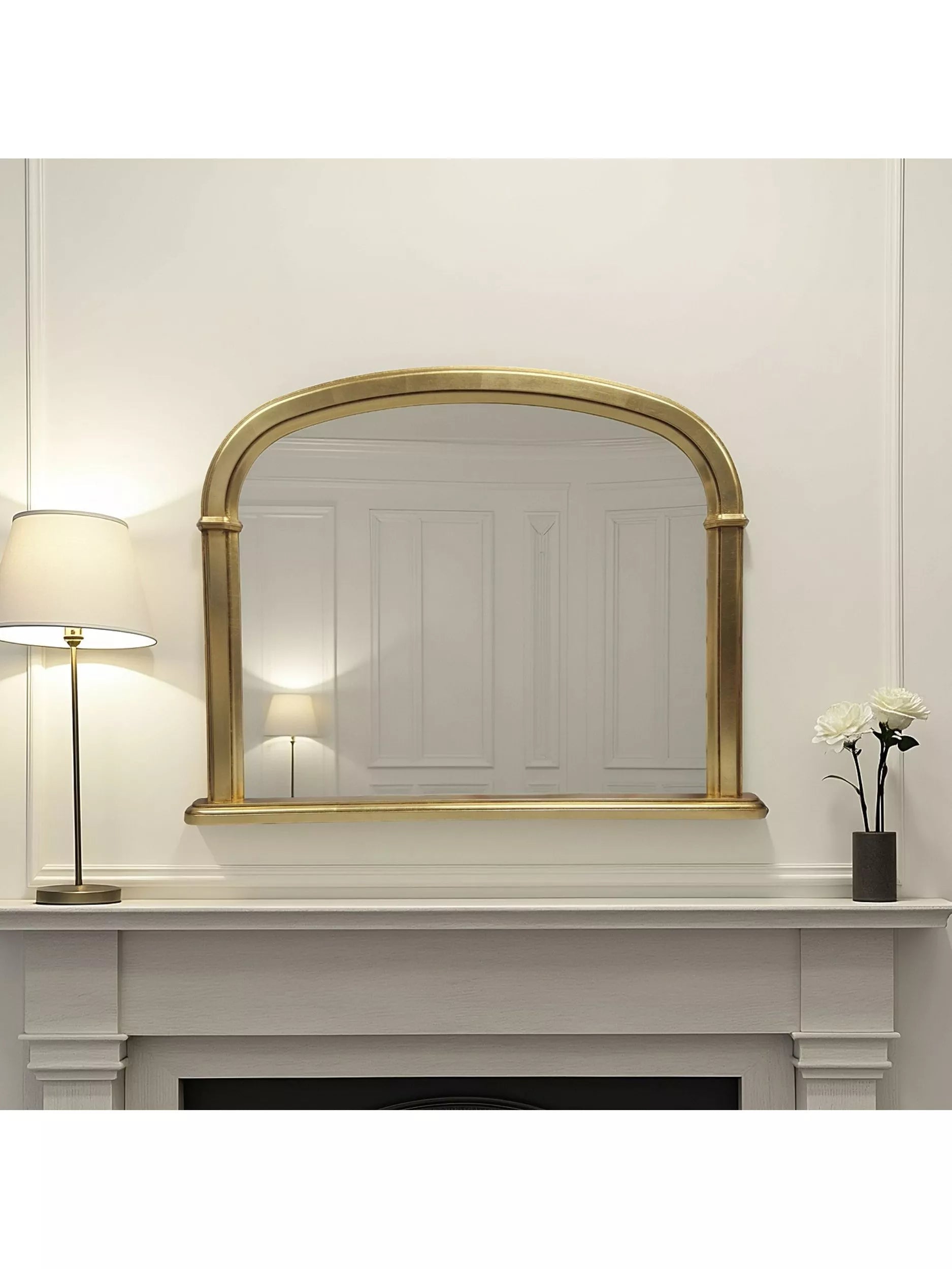 Yearn Refined Arched Overmantel Wall Mirror