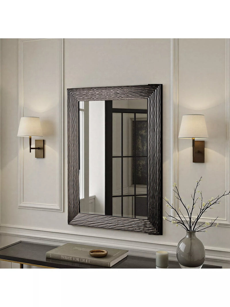 Yearn fluted bronze wall mirror - British product