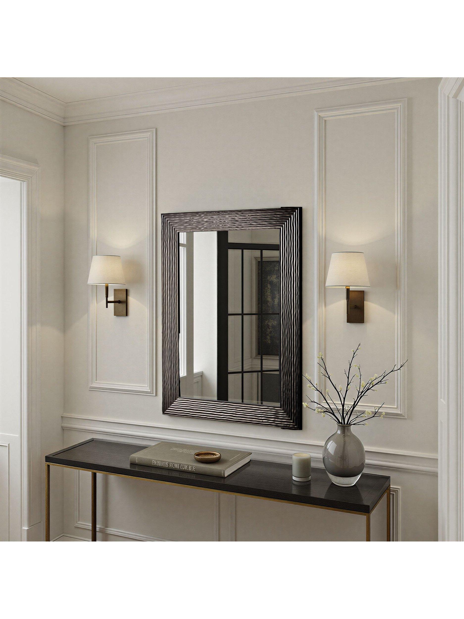 Yearn fluted bronze wall mirror - British product