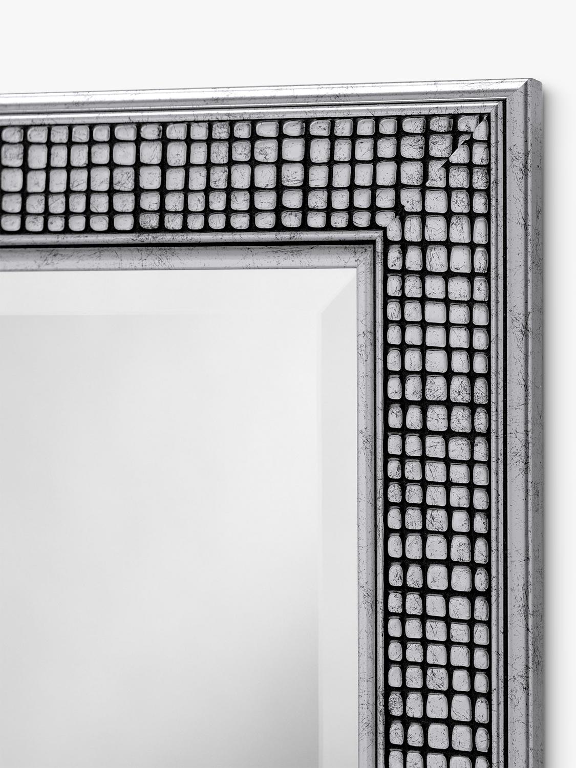 Yearn cobblestone rectangular wall mirror silver (British brand)
