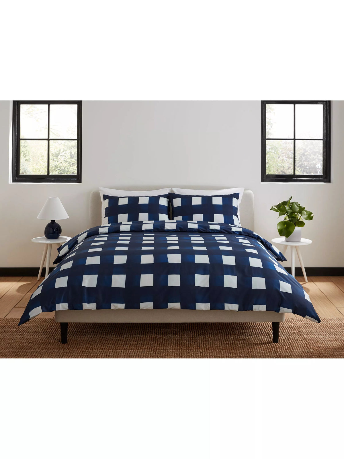 Jasper Conran London Brushed Check duvet cover set single, UK version