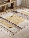 John Lewis Tasnim hand knotted wool rug white yellow, UK version