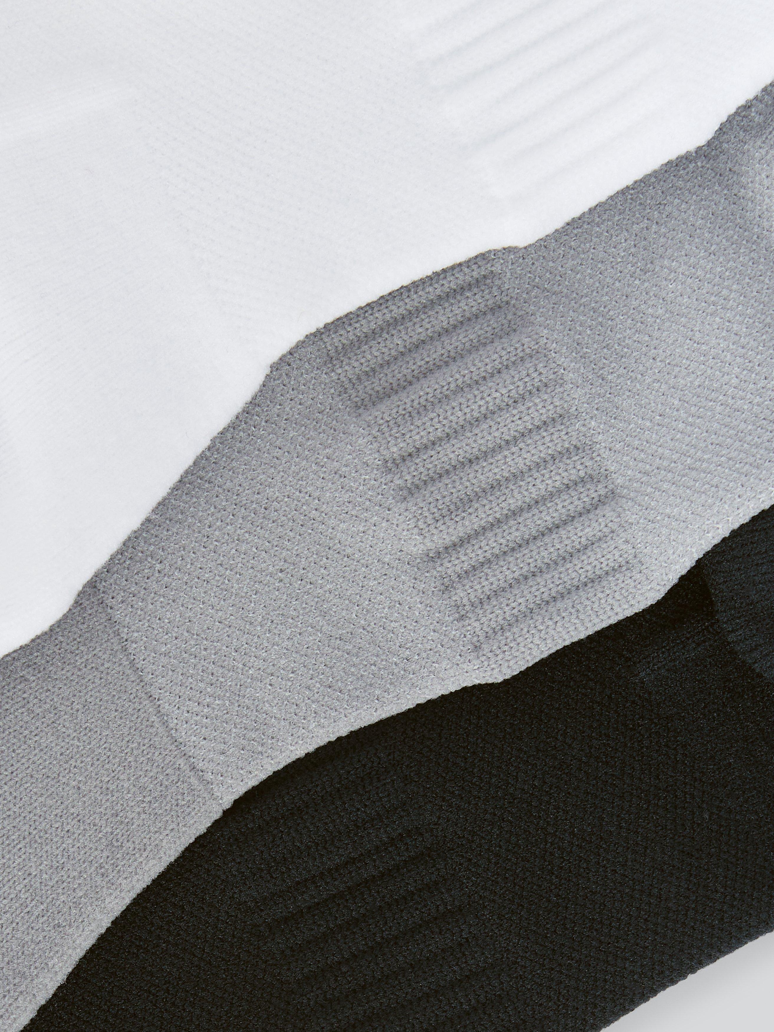 John Lewis trainer socks pack of 3 black white grey (British brand)