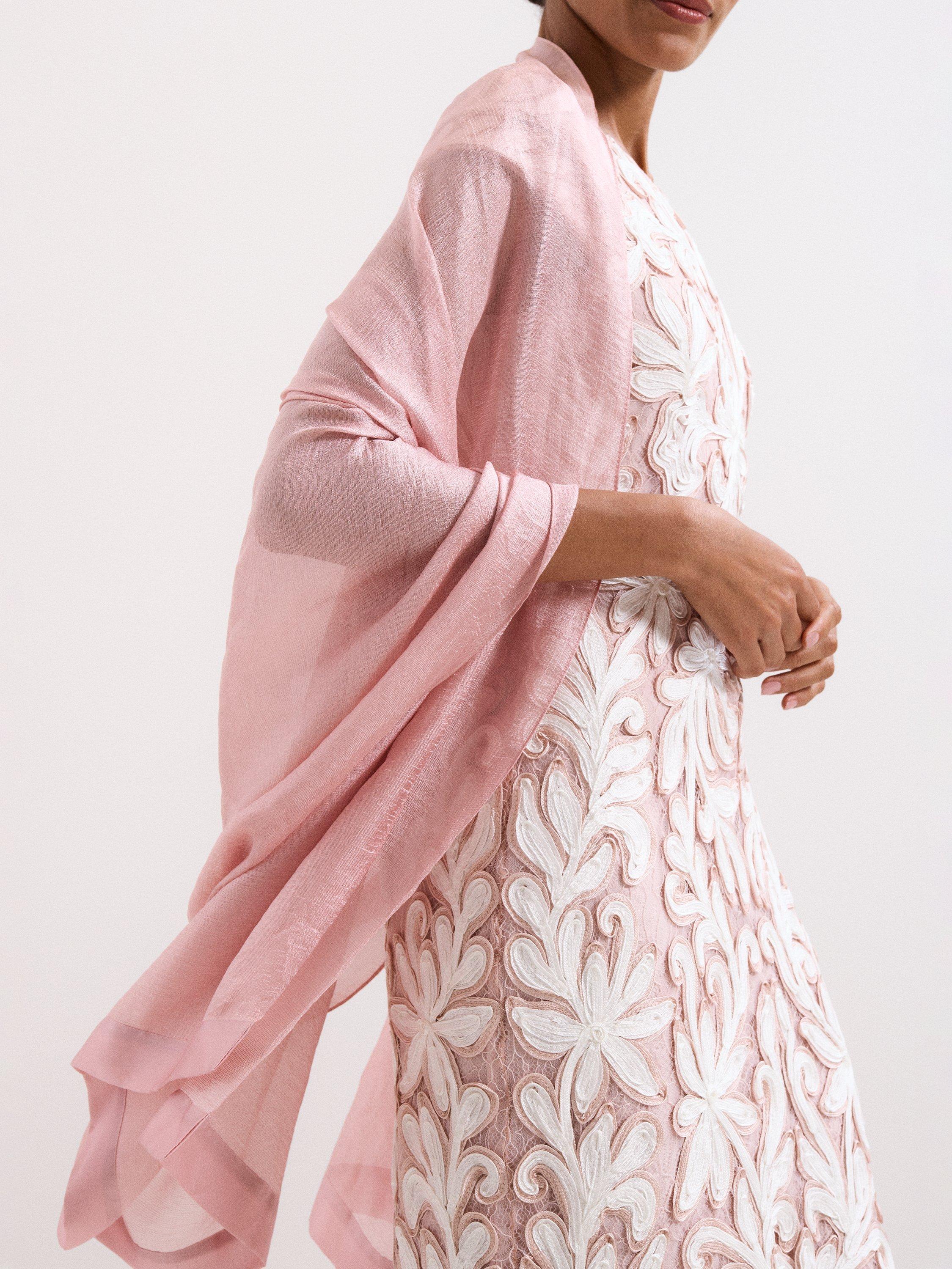 Phase Eight satin trim scarf 200x95cm, imported from the UK