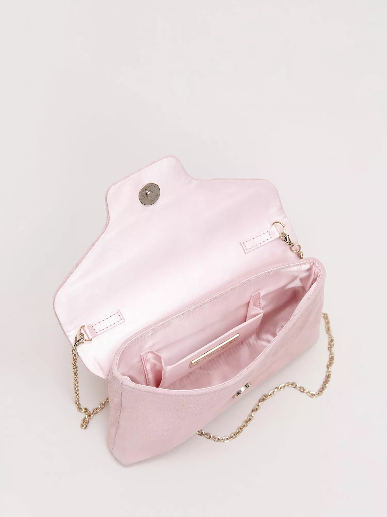 Phase Eight Sparkle Pure Suede Clutch Bag Pale Pink - British product