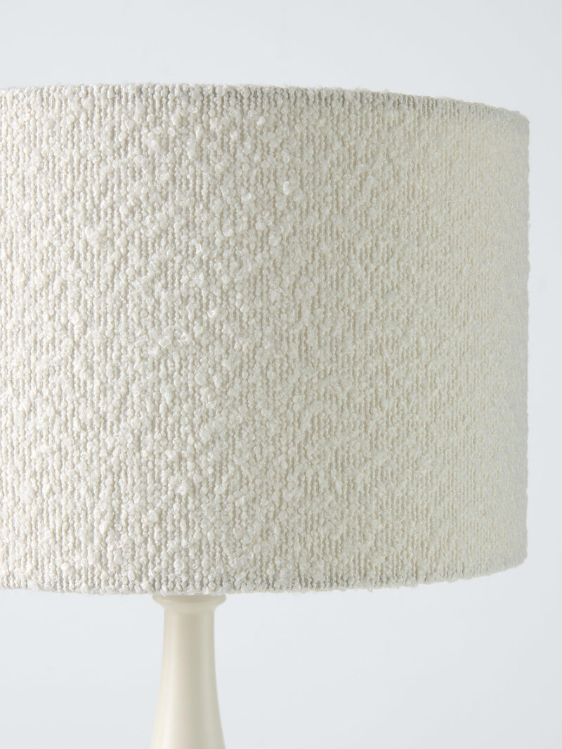 John Lewis Ameena boucle cylinder lampshade in white (British brand)