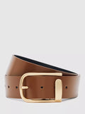 Reiss leather belt tan regular width, UK version