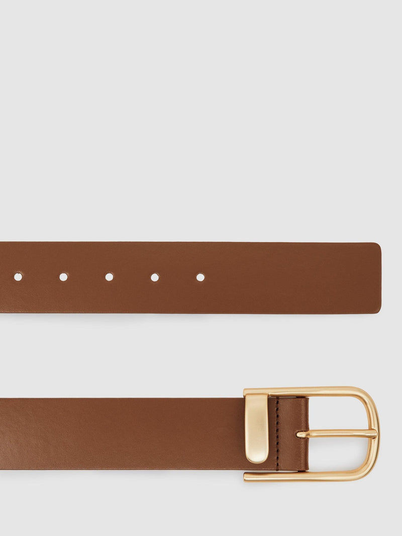 Reiss leather belt tan regular width, UK version