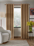 John Lewis Textured Weave Pair Blackout Lined Eyelet Curtains - 274cm Drop