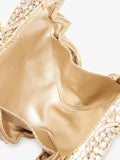 Dune London gold diamante clutch bag with chain strap (British brand)