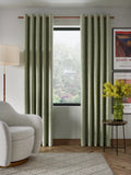 John Lewis Textured Weave Pair Blackout Lined Eyelet Curtains - 274cm Drop