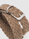 Reiss Jesse woven belt in Light Stone, imported from the UK