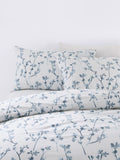 John Lewis Elena percale duvet cover set double floral blue, imported from the UK