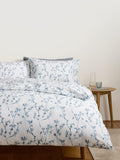 John Lewis Elena percale duvet cover set double floral blue, imported from the UK