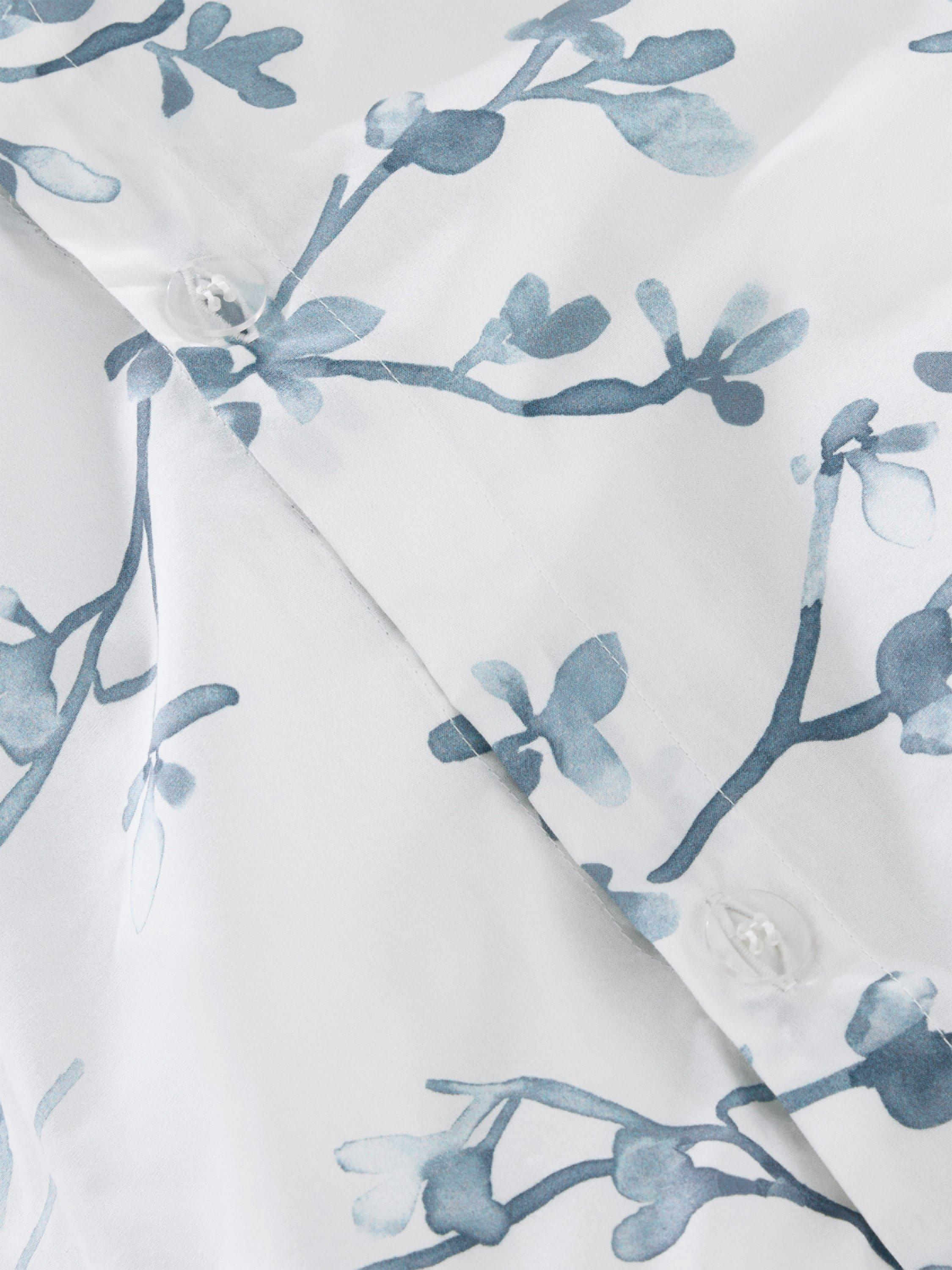 John Lewis Elena percale duvet cover set double floral blue, imported from the UK