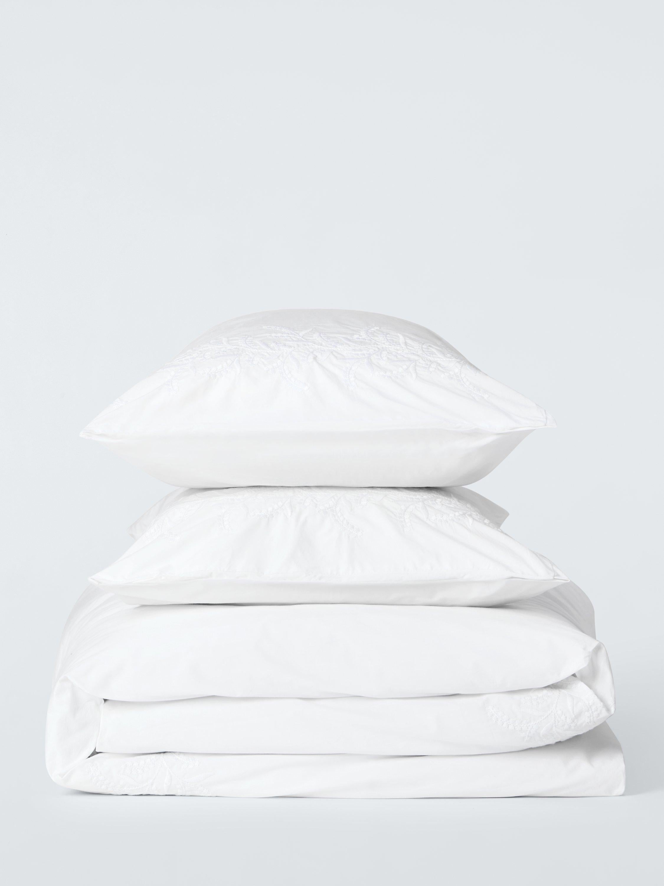 John Lewis embroidered percale duvet cover set 300 thread count (British brand)
