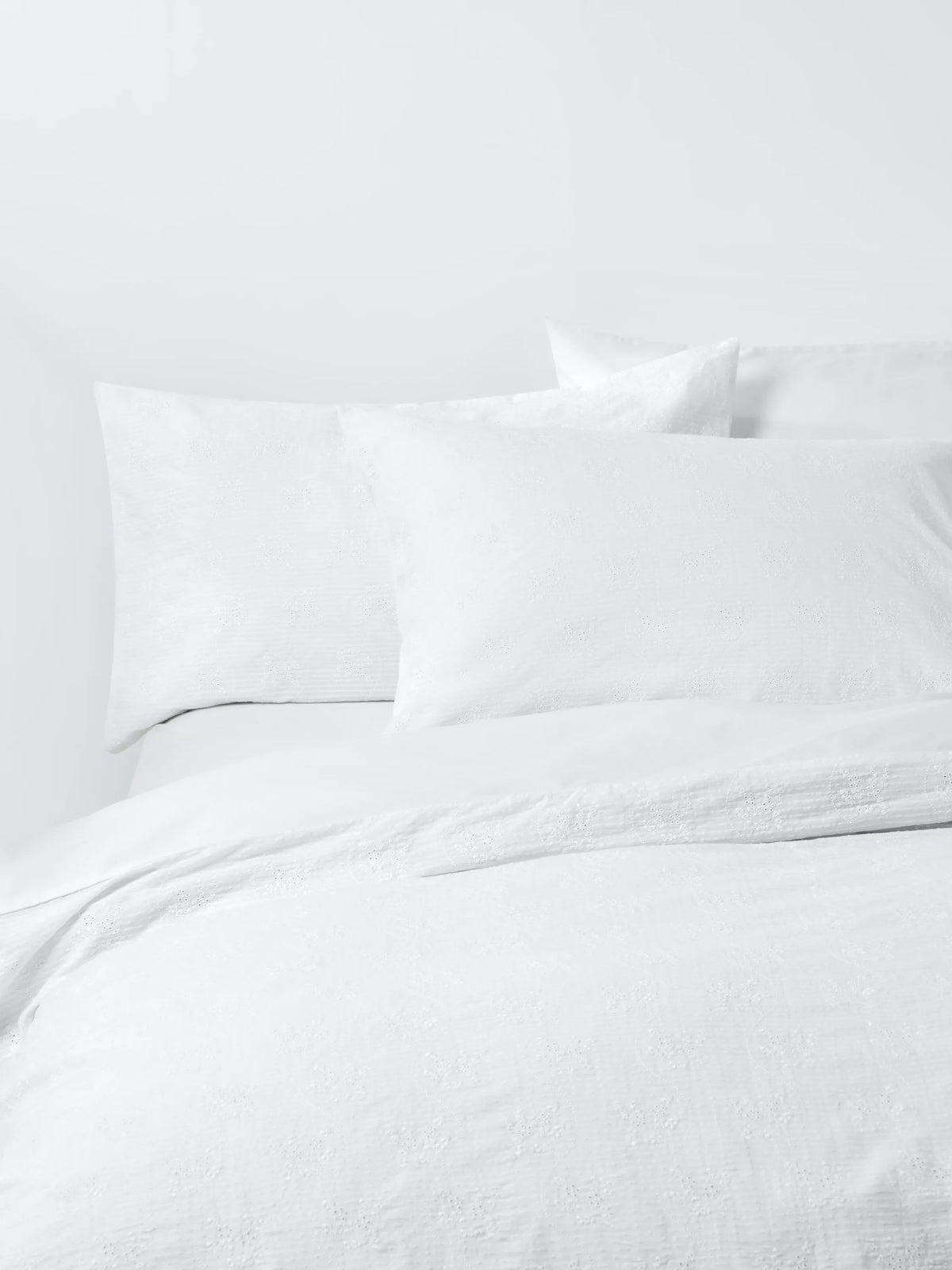 John Lewis Hemsby embroidered white duvet cover set double - British product