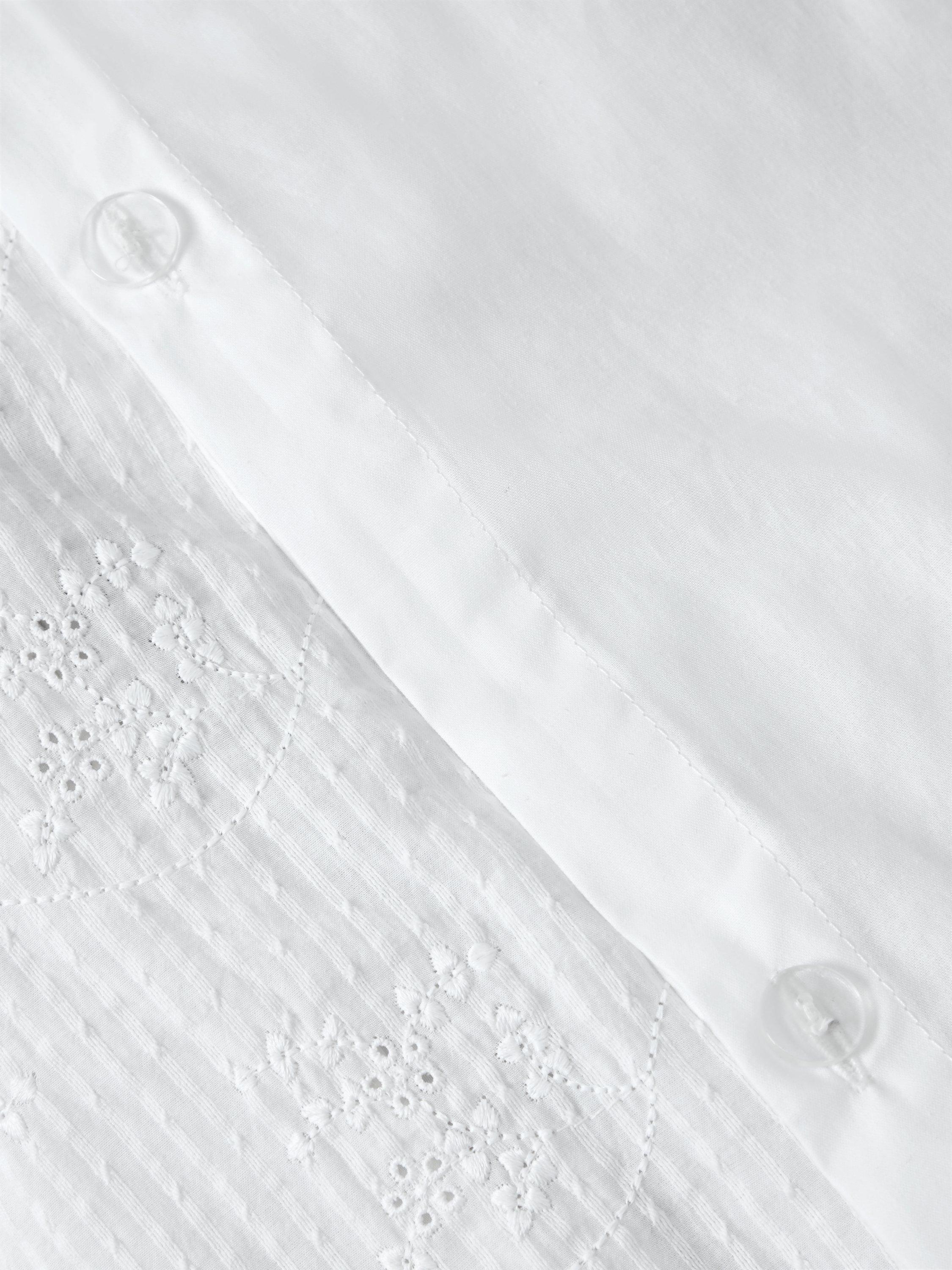 John Lewis Hemsby embroidered white duvet cover set double - British product