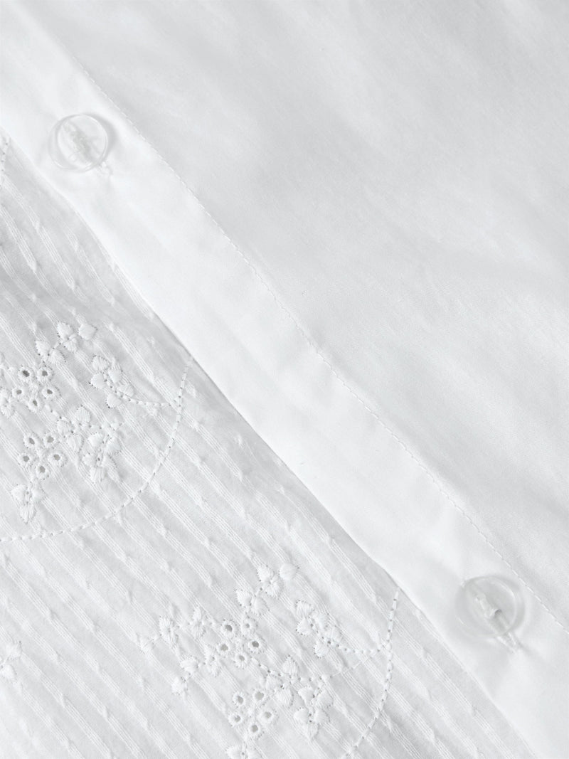 John Lewis Hemsby embroidered white duvet cover set double - British product