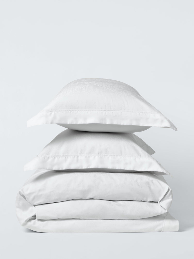 John Lewis Kaia white floral duvet set double, UK version