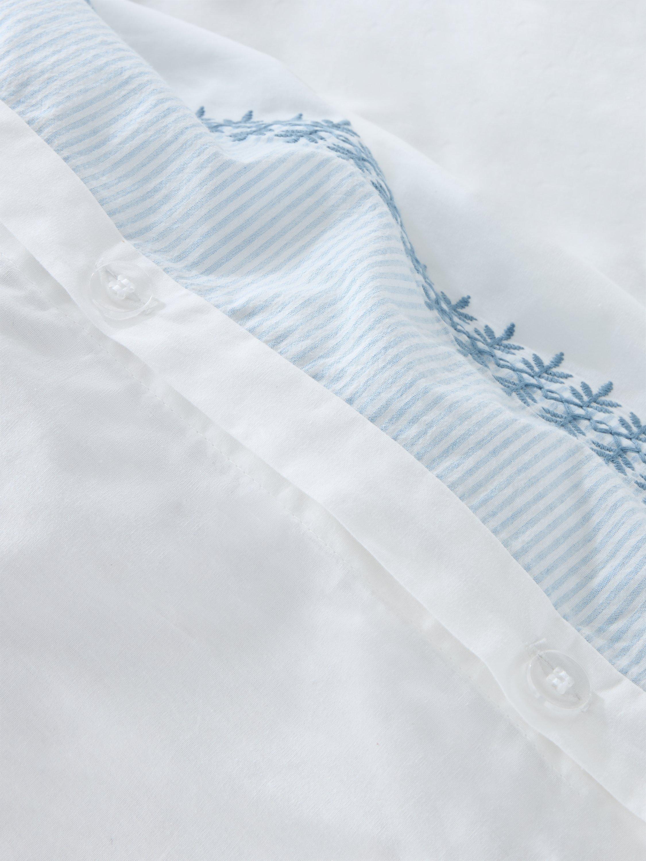 John Lewis embroidered percale duvet cover set double (British brand)