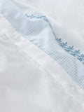 John Lewis embroidered percale duvet cover set double (British brand)
