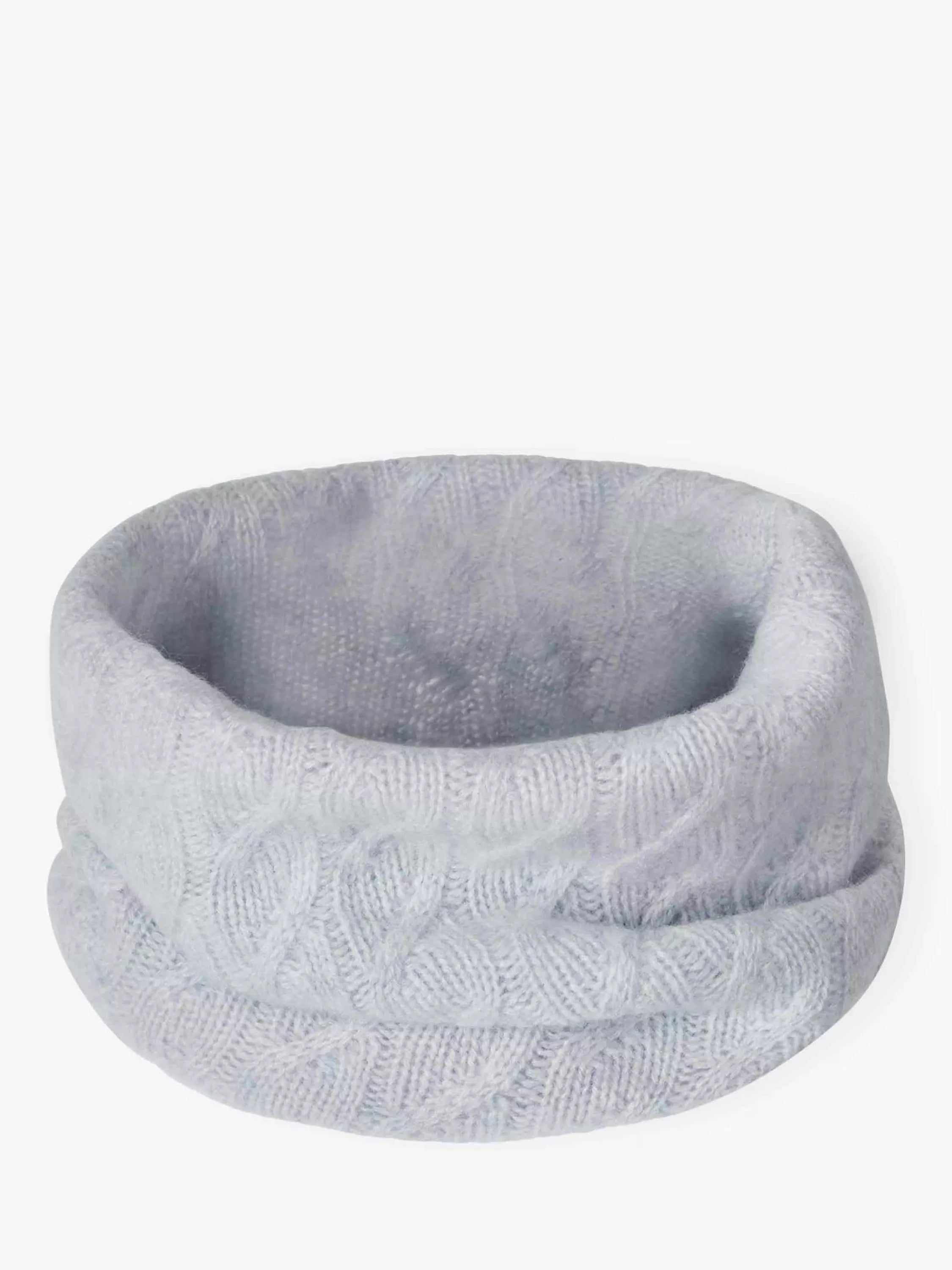 Brora cashmere snood Pearl 30x36cm (British brand)