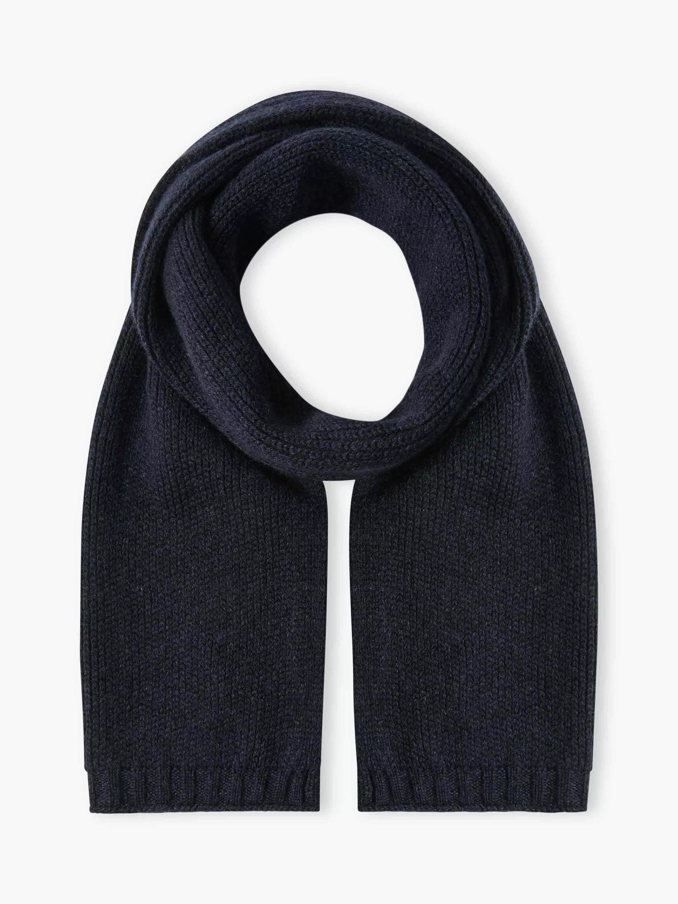 Brora Cashmere Knitted Scarf, Steel, One Size