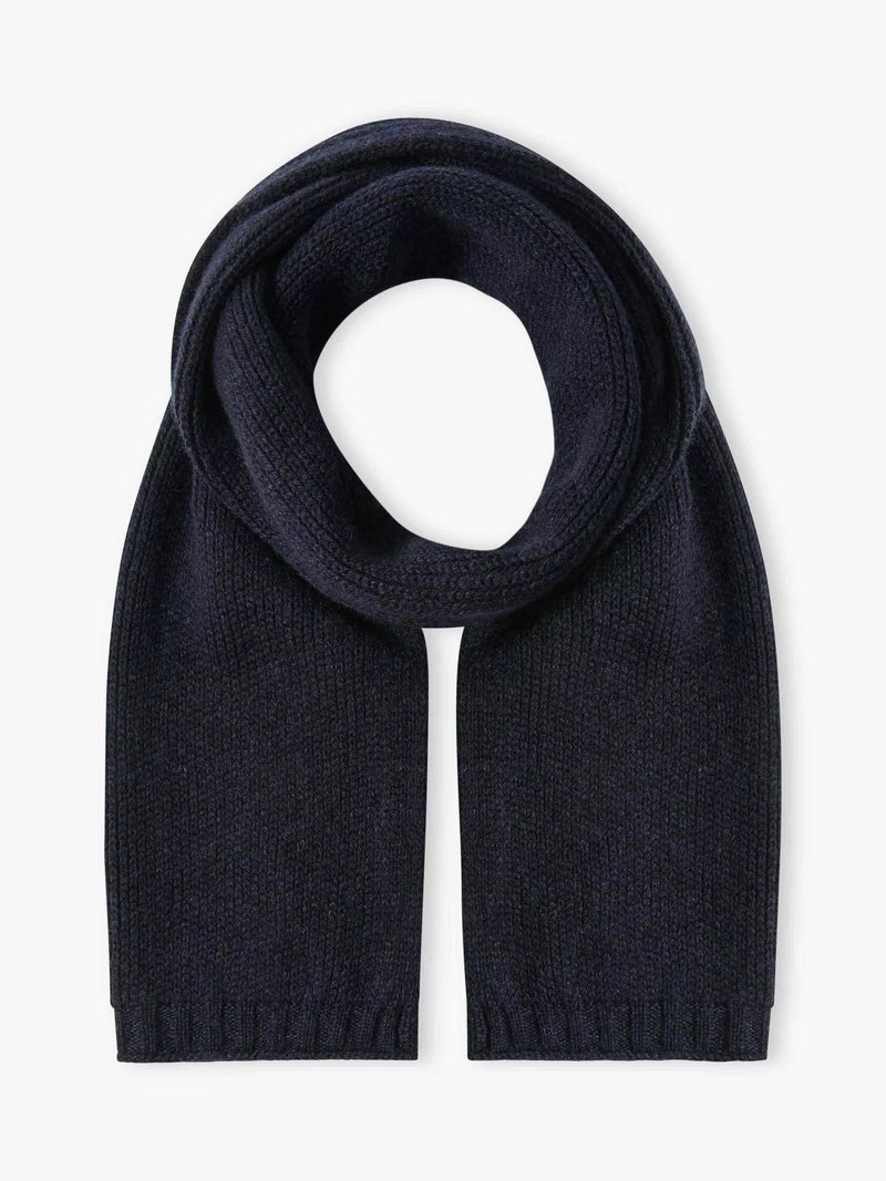 Brora Cashmere Knitted Scarf, Steel, One Size