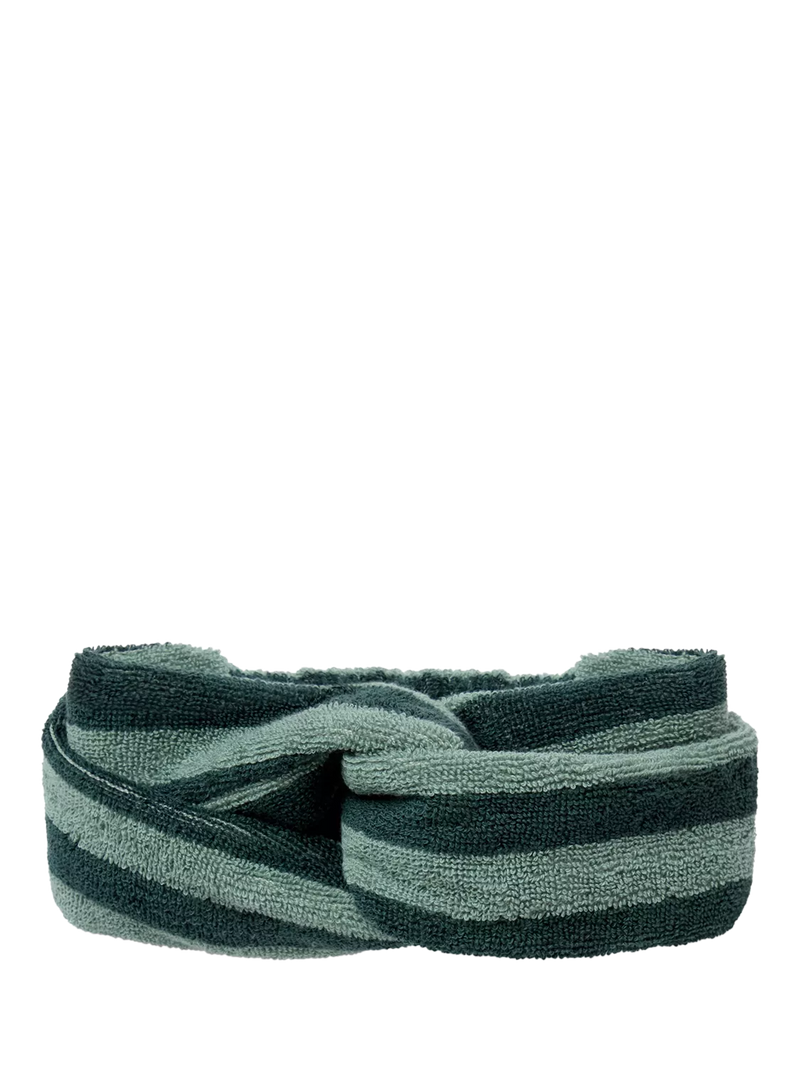 Piglet in Bed Pembroke Stripe Towelling Headband