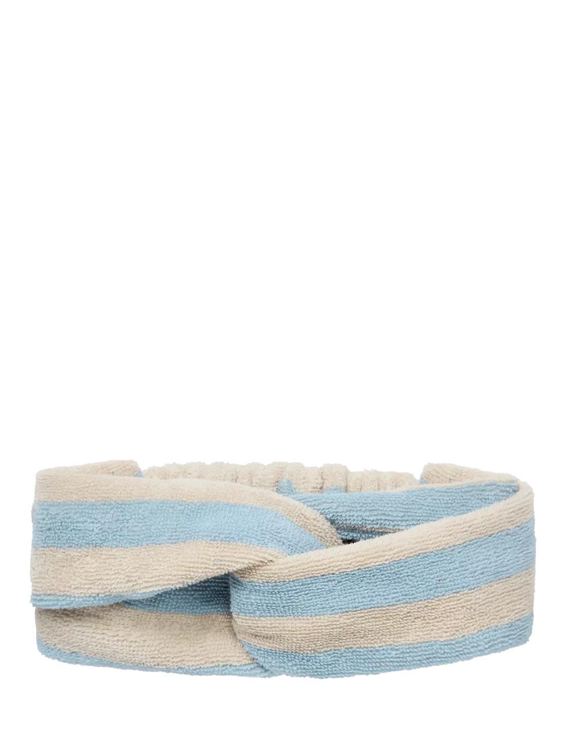 Piglet in Bed Pembroke stripe towelling headband - British product