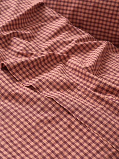 John Lewis Piglet in Bed Washed Cotton Percale Gingham Flat Sheet- Buy online at McGrocer