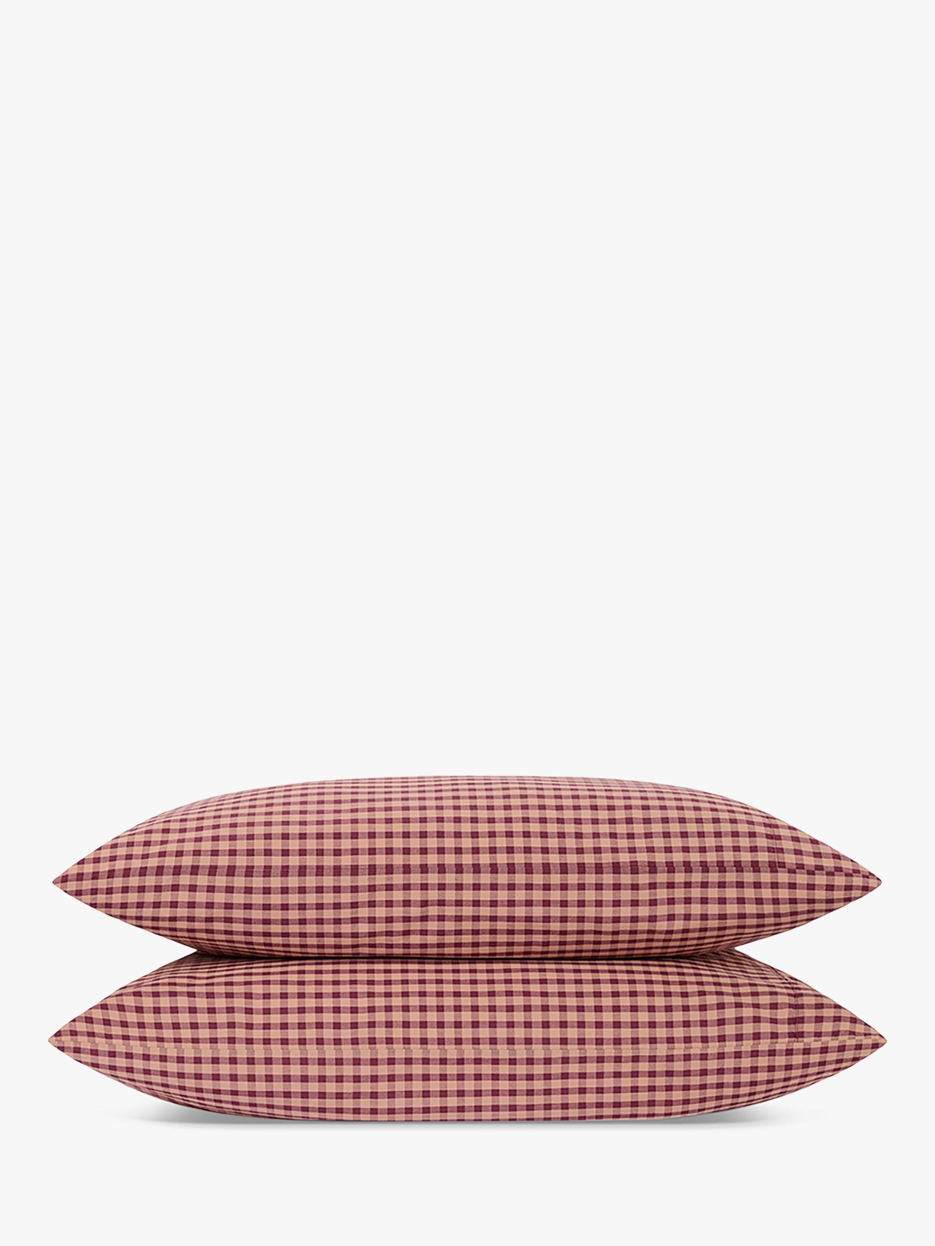 Piglet in Bed gingham bedding fig blush pink single, imported from the UK