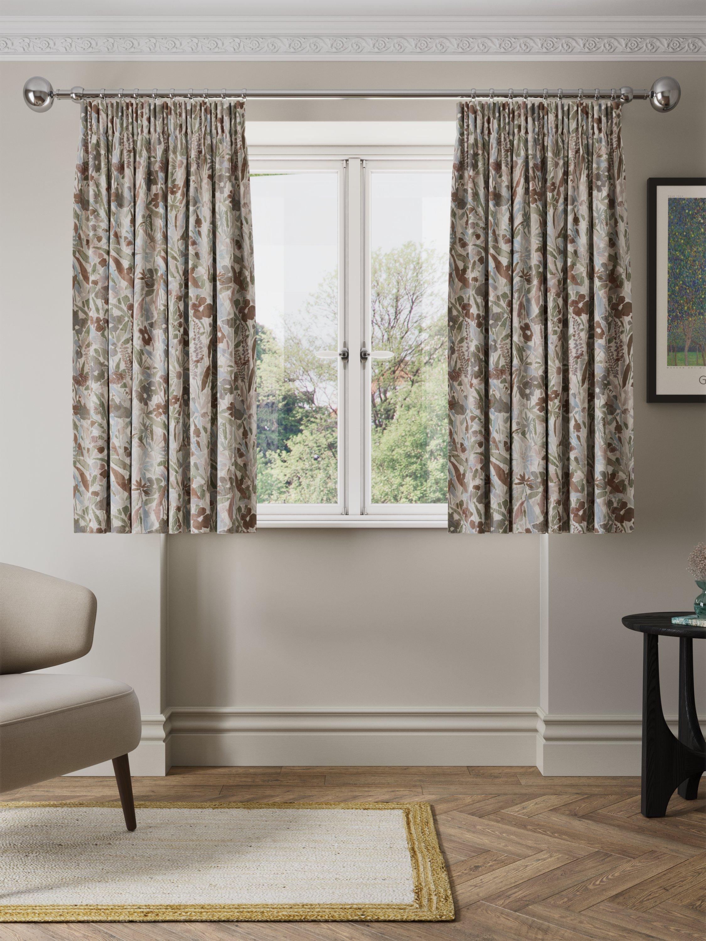 John Lewis Penelope floral weave lined curtains 167x137cm - British product