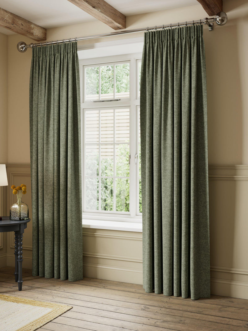 John Lewis rustic twill blackout pencil pleat curtains 167x137cm - British product