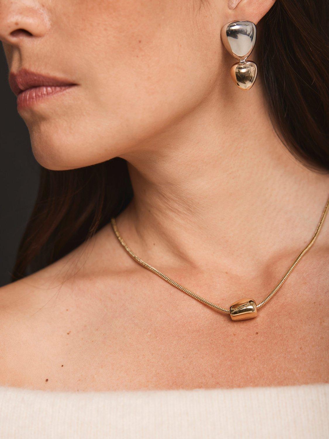 Mint Velvet sphere pendant necklace gold tone 46cm, UK version