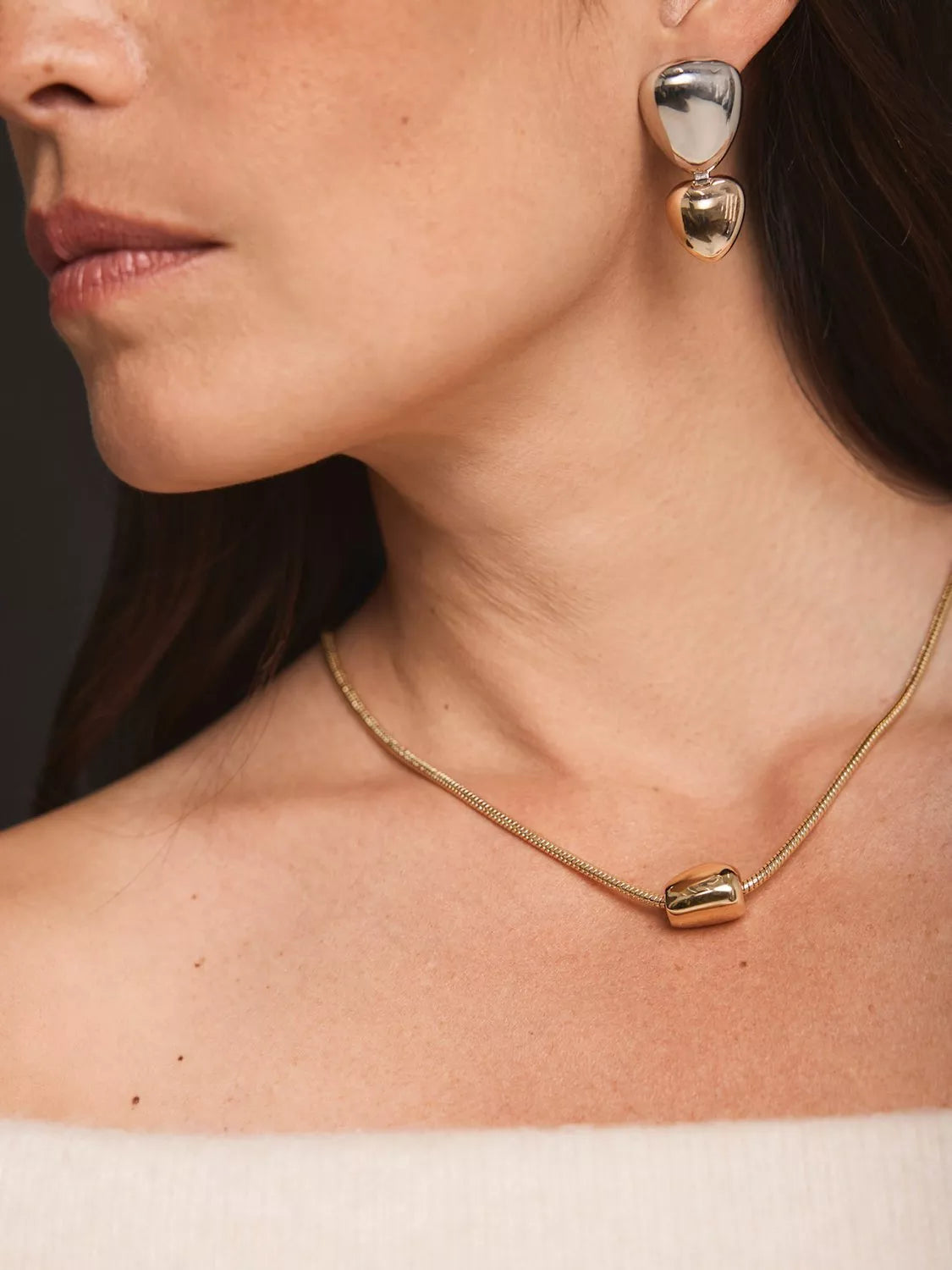 Mint Velvet sphere pendant necklace gold tone 46cm, UK version