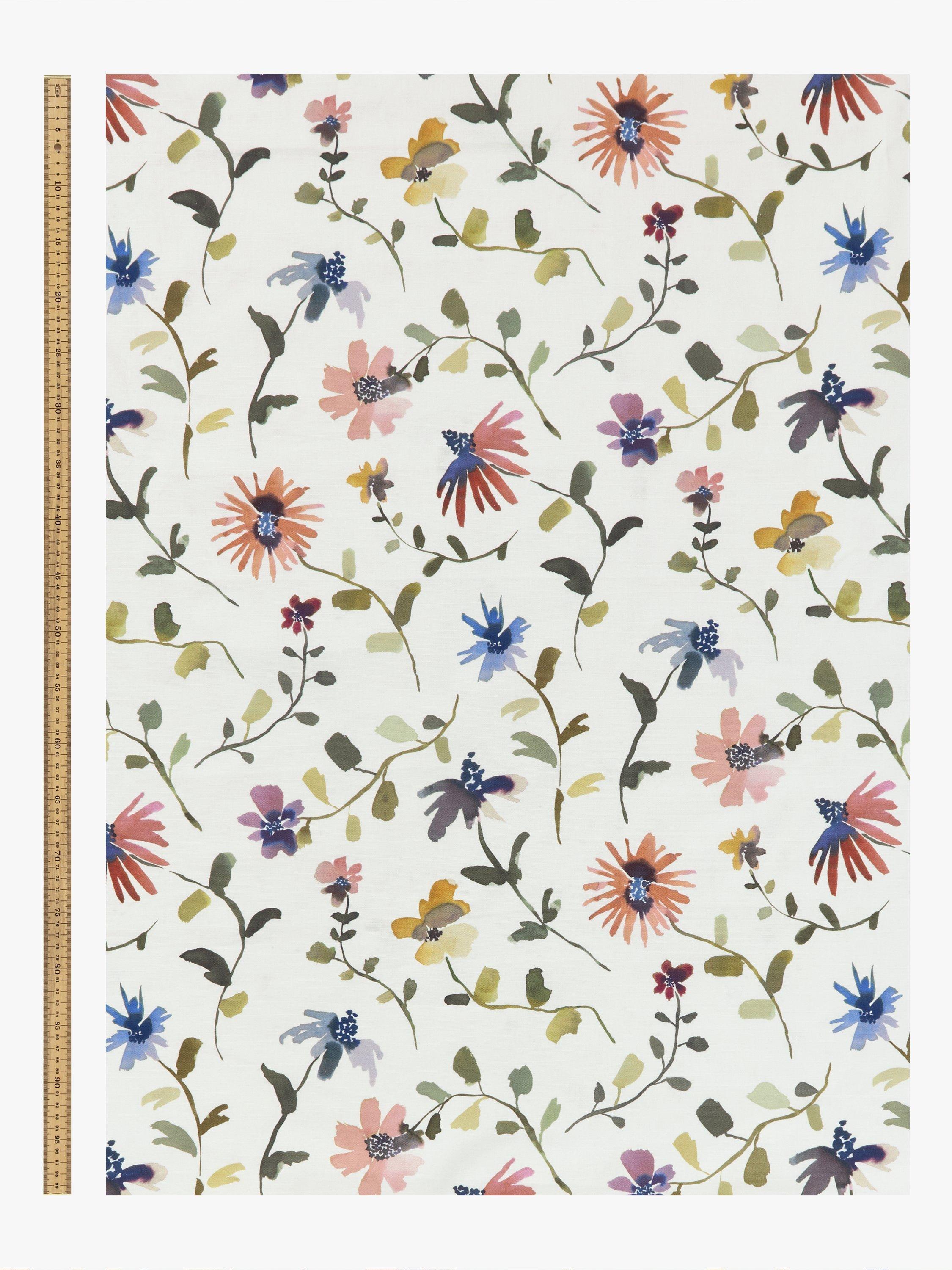 John Lewis floral blackout curtains pencil pleat 137cm drop - British product