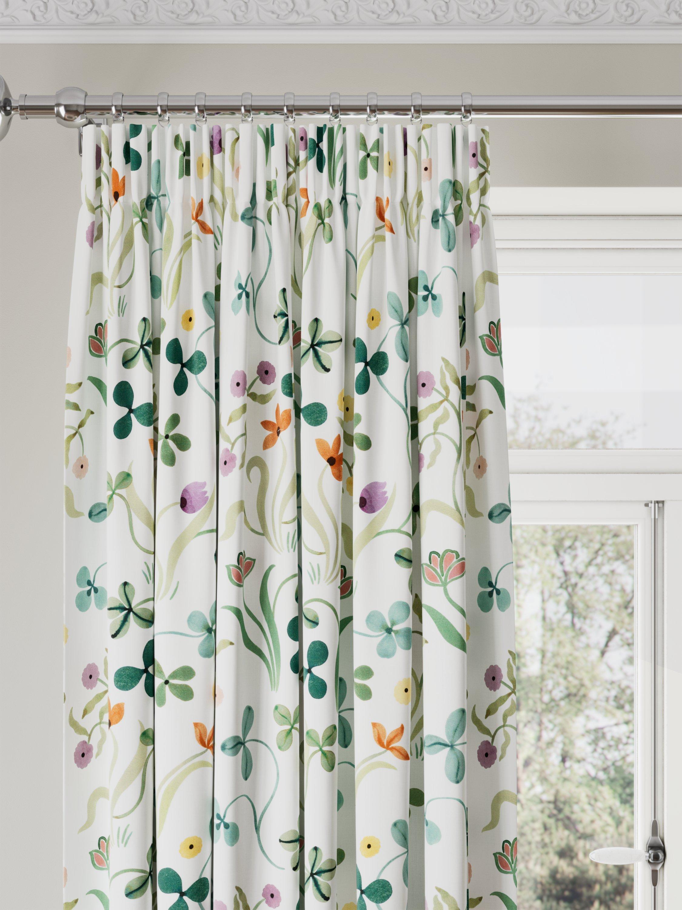John Lewis Tulip Garden floral lined pencil pleat curtains - British product