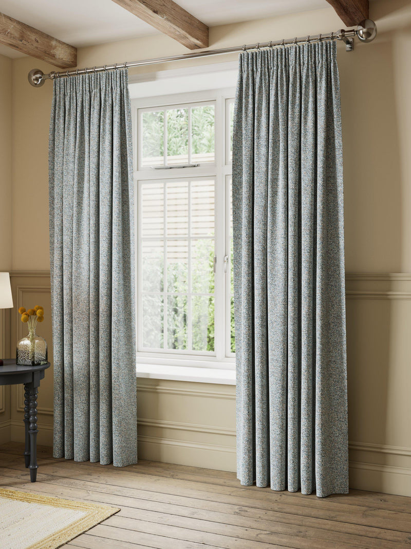 John Lewis Twisted Weave lined pencil pleat curtains multi 137cm drop (British brand)