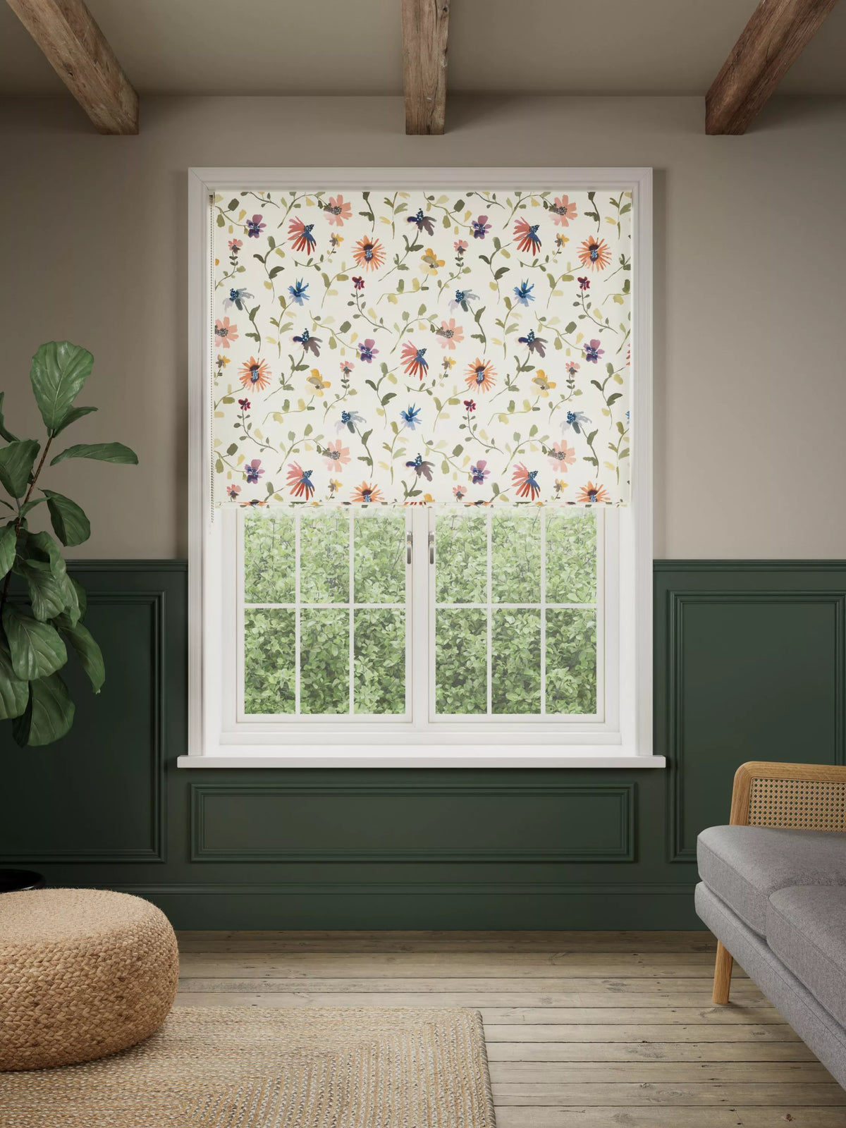 John Lewis Isabelle blackout roman blind in Multi, UK version