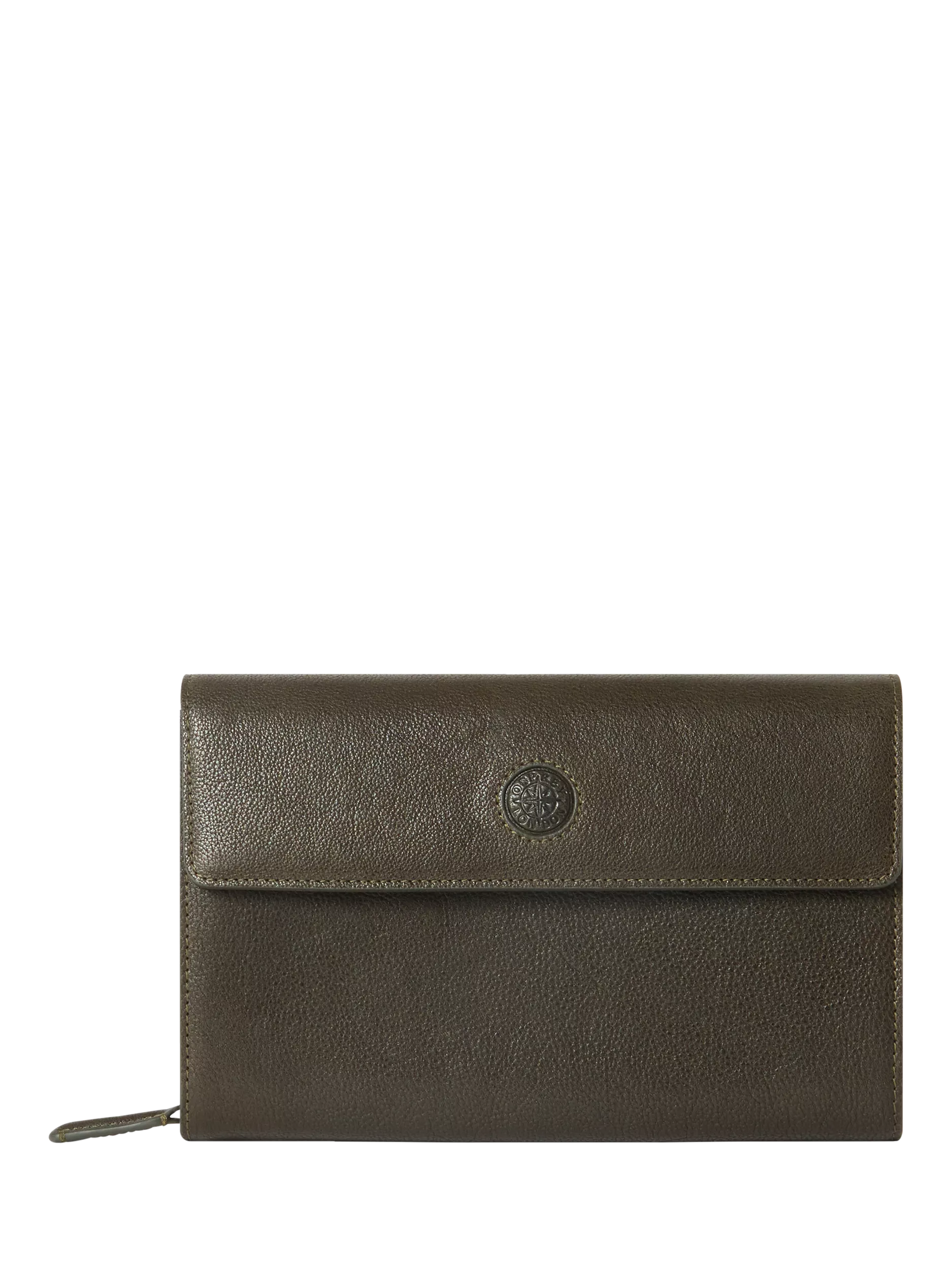 OSPREY LONDON Compass Leather Travel Organiser Dark Olive (British brand)