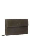 OSPREY LONDON Compass Leather Travel Organiser Dark Olive (British brand)