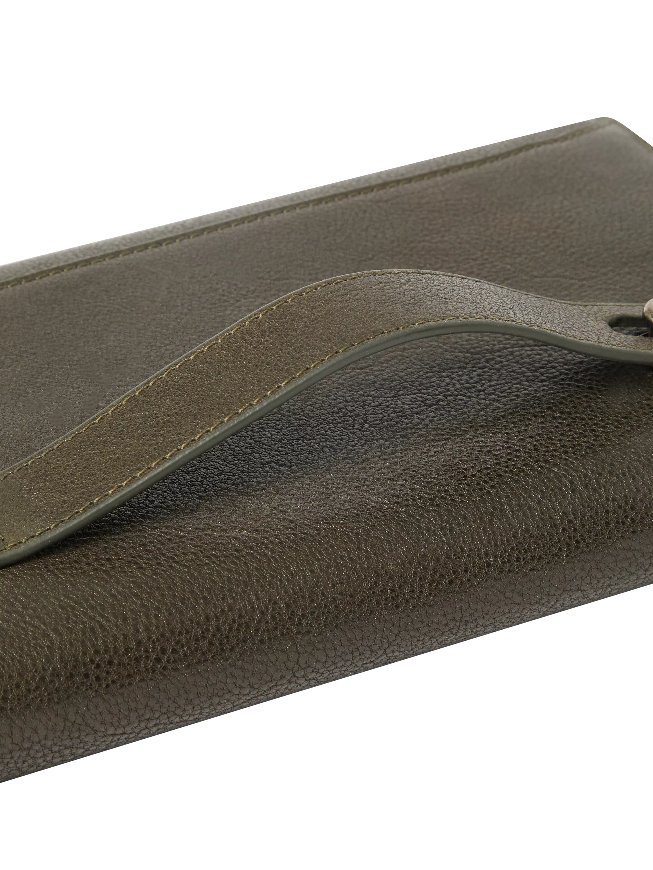 OSPREY LONDON Compass Leather Travel Organiser Dark Olive (British brand)